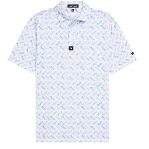 Bad Birdie Shirt Mens 2XL Rally Time Pattern Polo Golf Shirt XXL
